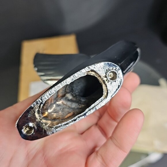 NOS Swan Prince No. 1038 Chrome Hood Ornament With original Box And Screws USA - Picture 7 of 14